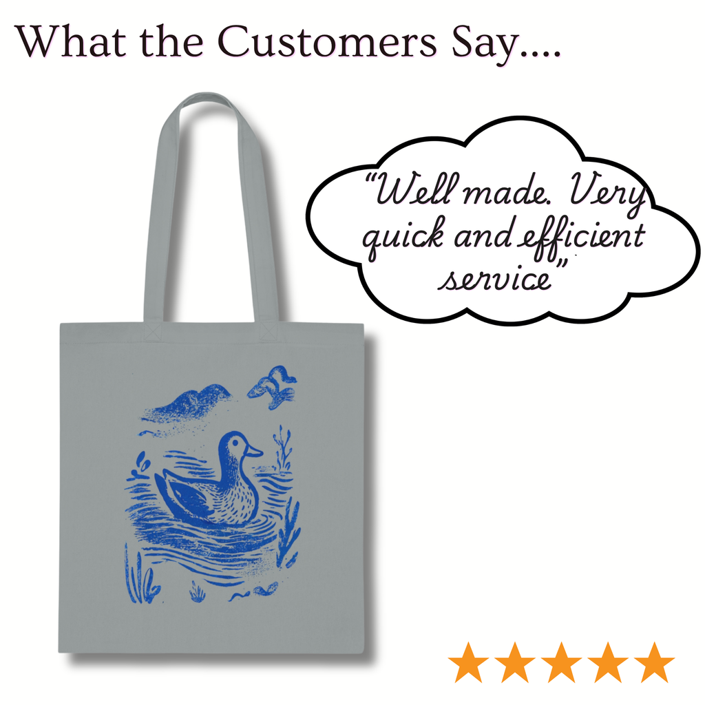 Rustic Print Duck Cotton Tote Bag