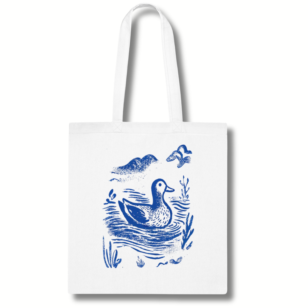 Rustic Print Duck Cotton Tote Bag