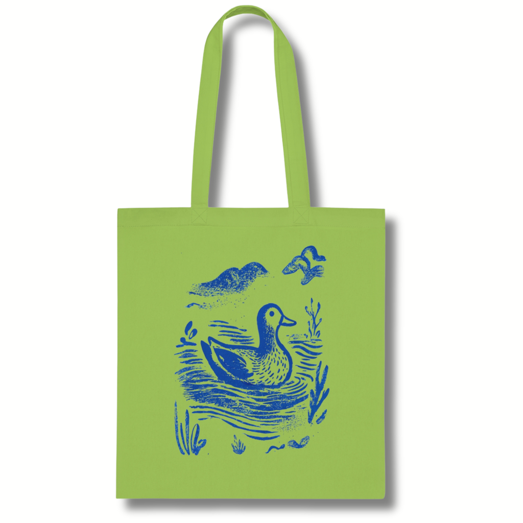 Rustic Print Duck Cotton Tote Bag