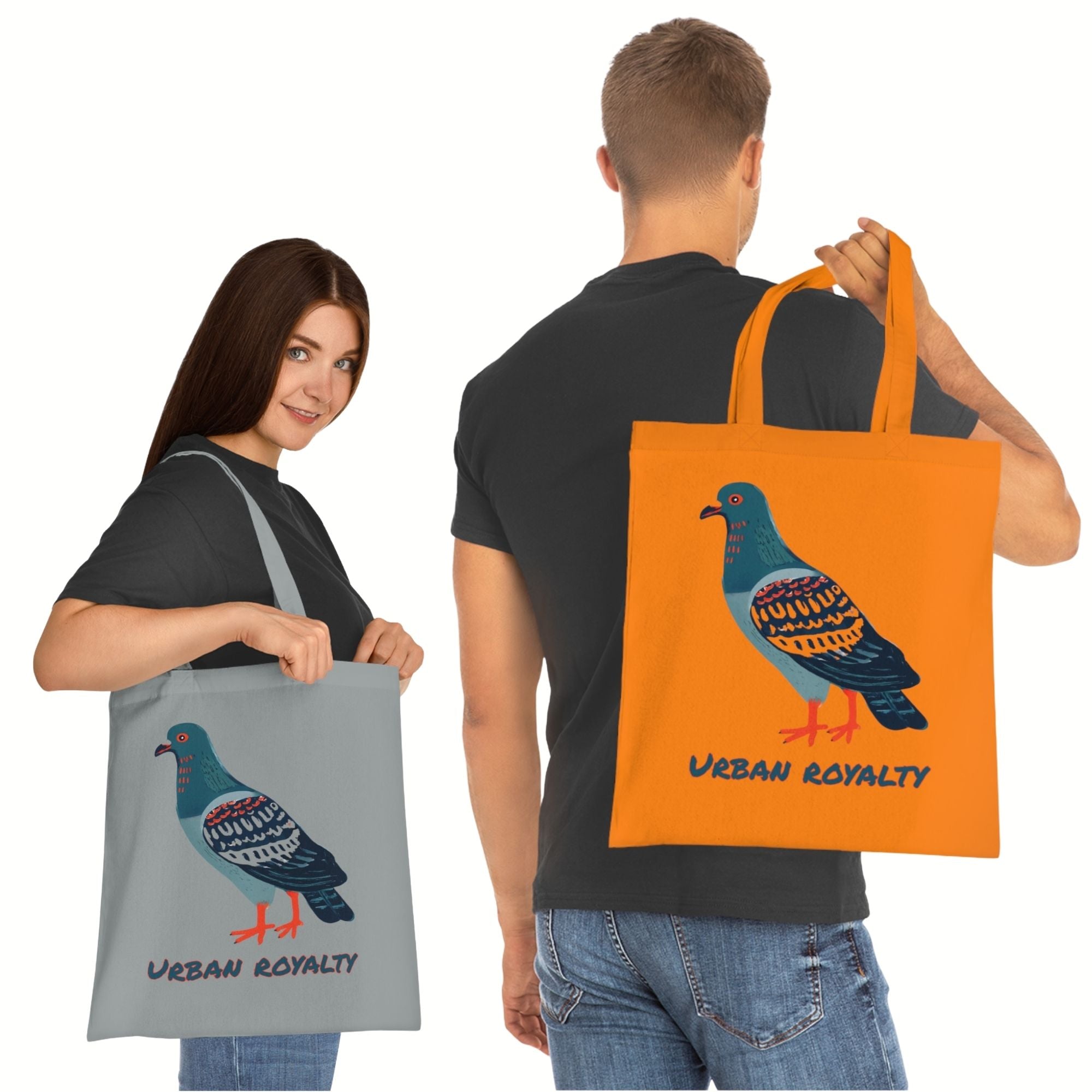 Urban Royalty Pigeon Cotton Tote Bag