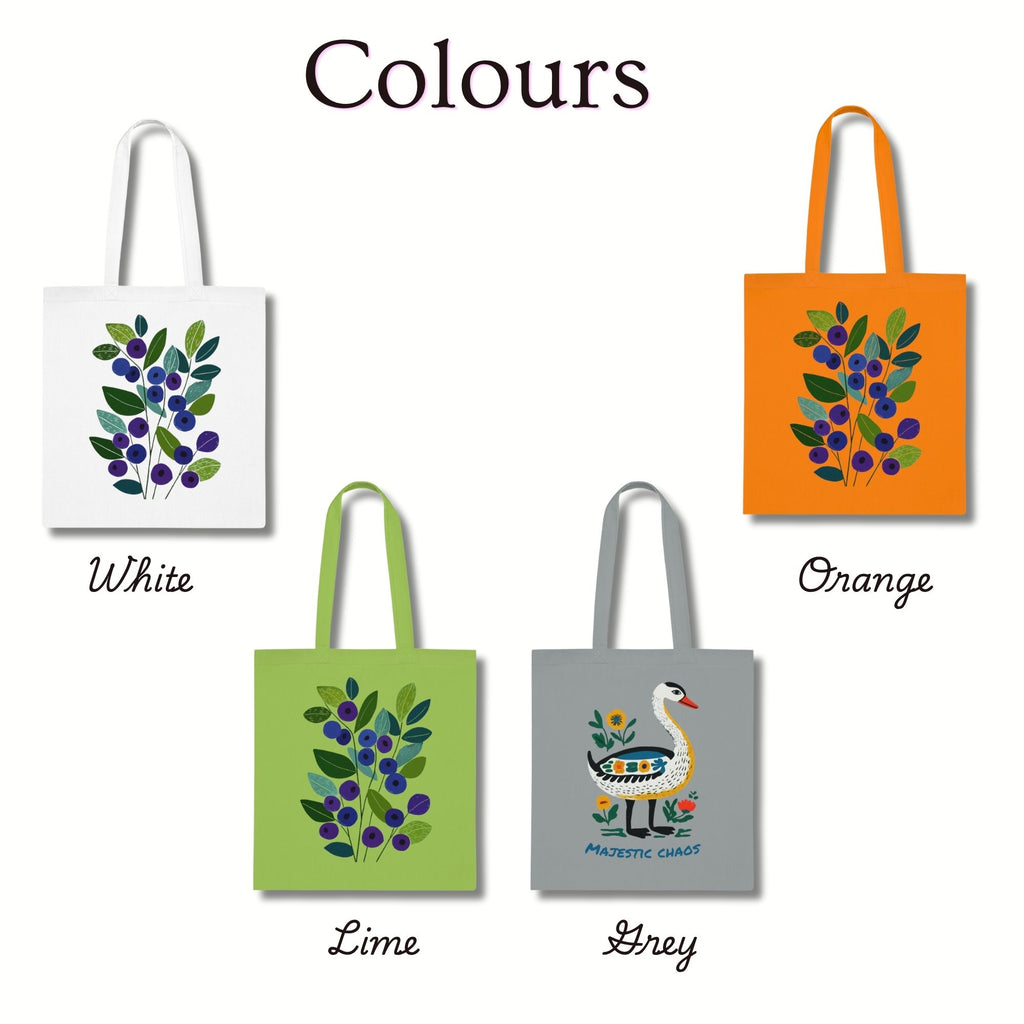 Majestic Chaos Swan Cotton Tote Bag