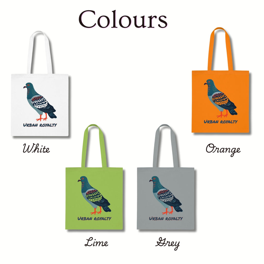 Urban Royalty Pigeon Cotton Tote Bag