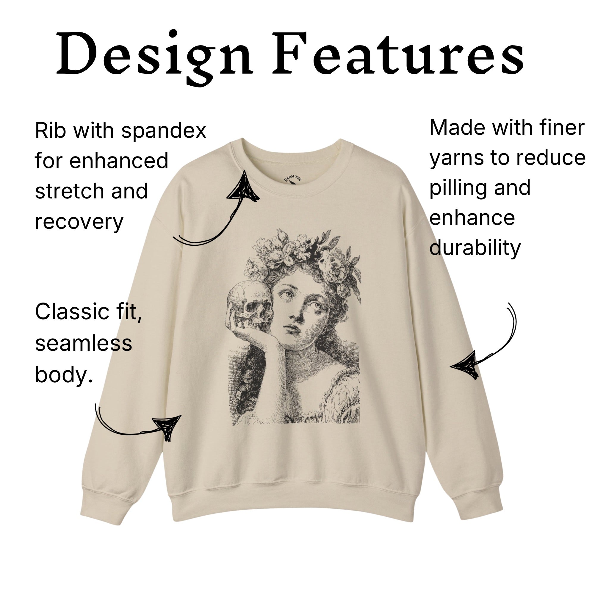 Skull and Floral Sweatshirt