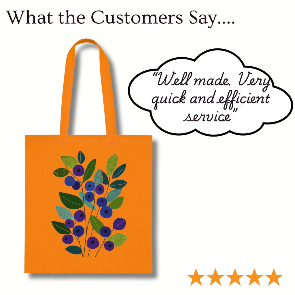 Bilberry Cotton Tote Bag