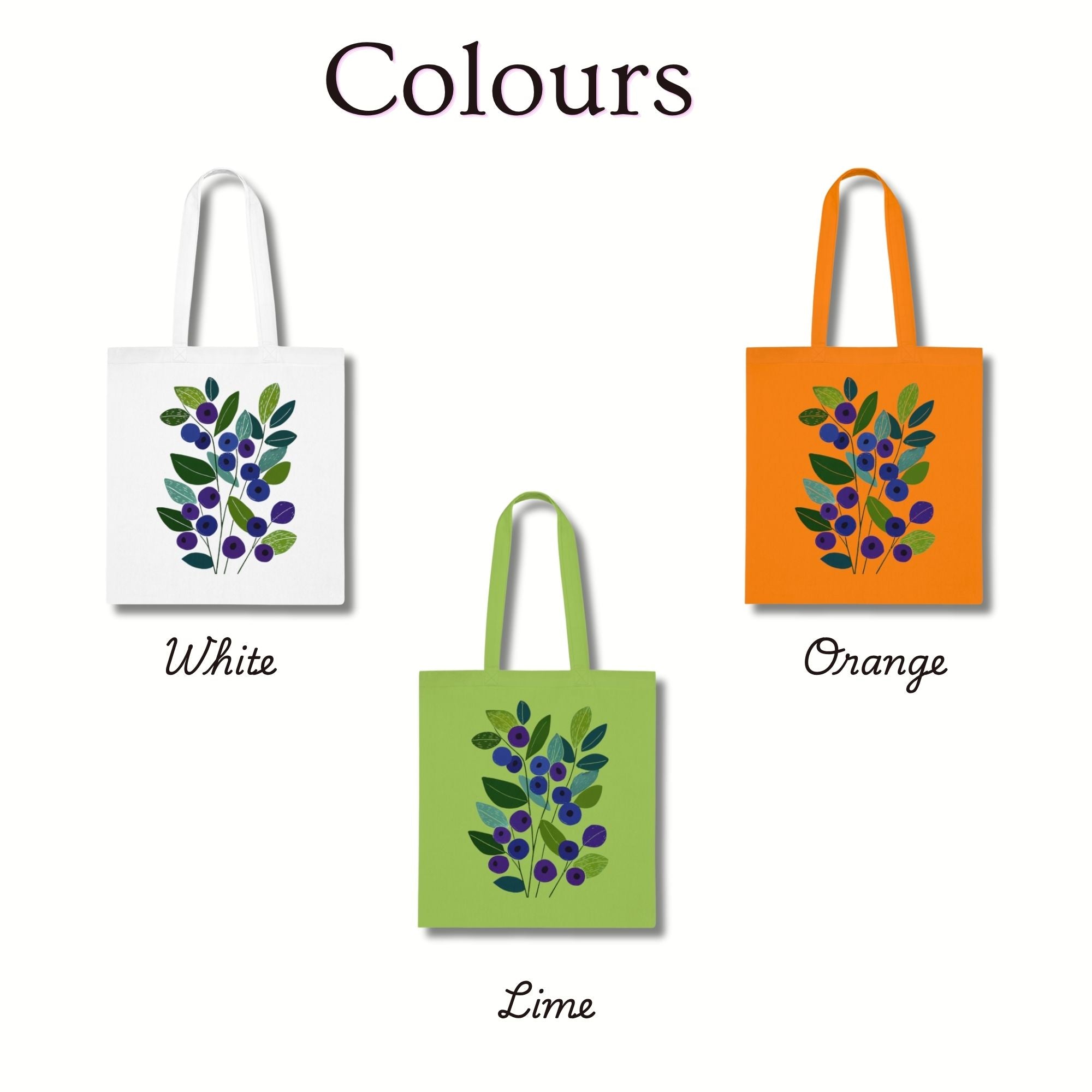 Bilberry Cotton Tote Bag