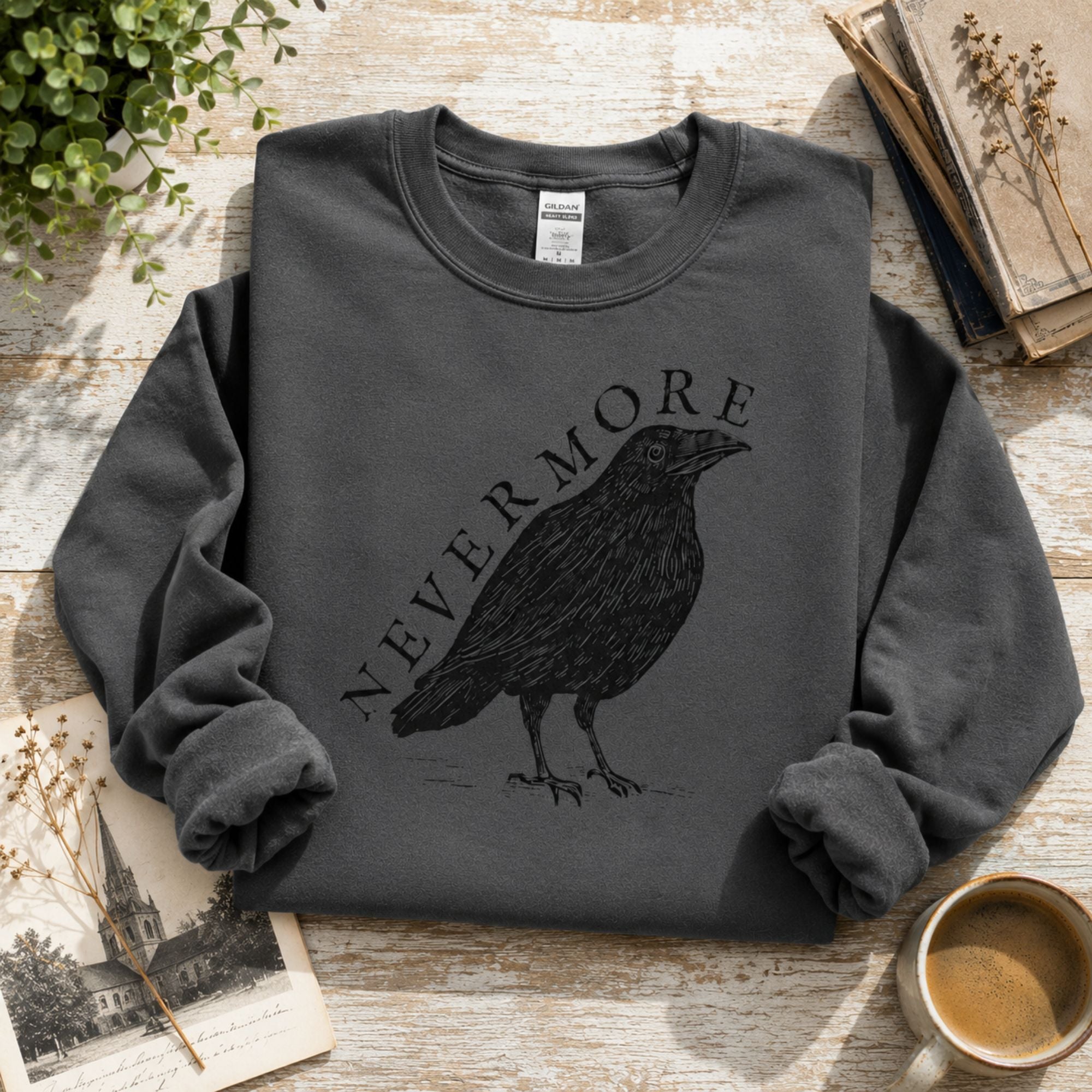 Nevermore Literary Raven Sweatshirt