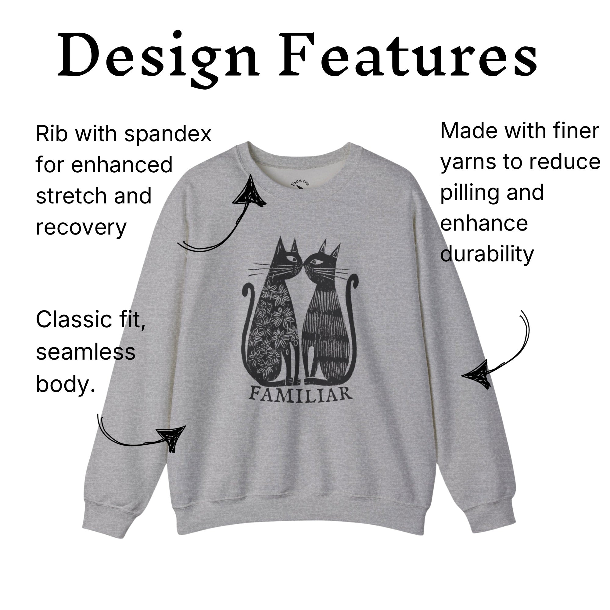 Familiar Cats Sweatshirt