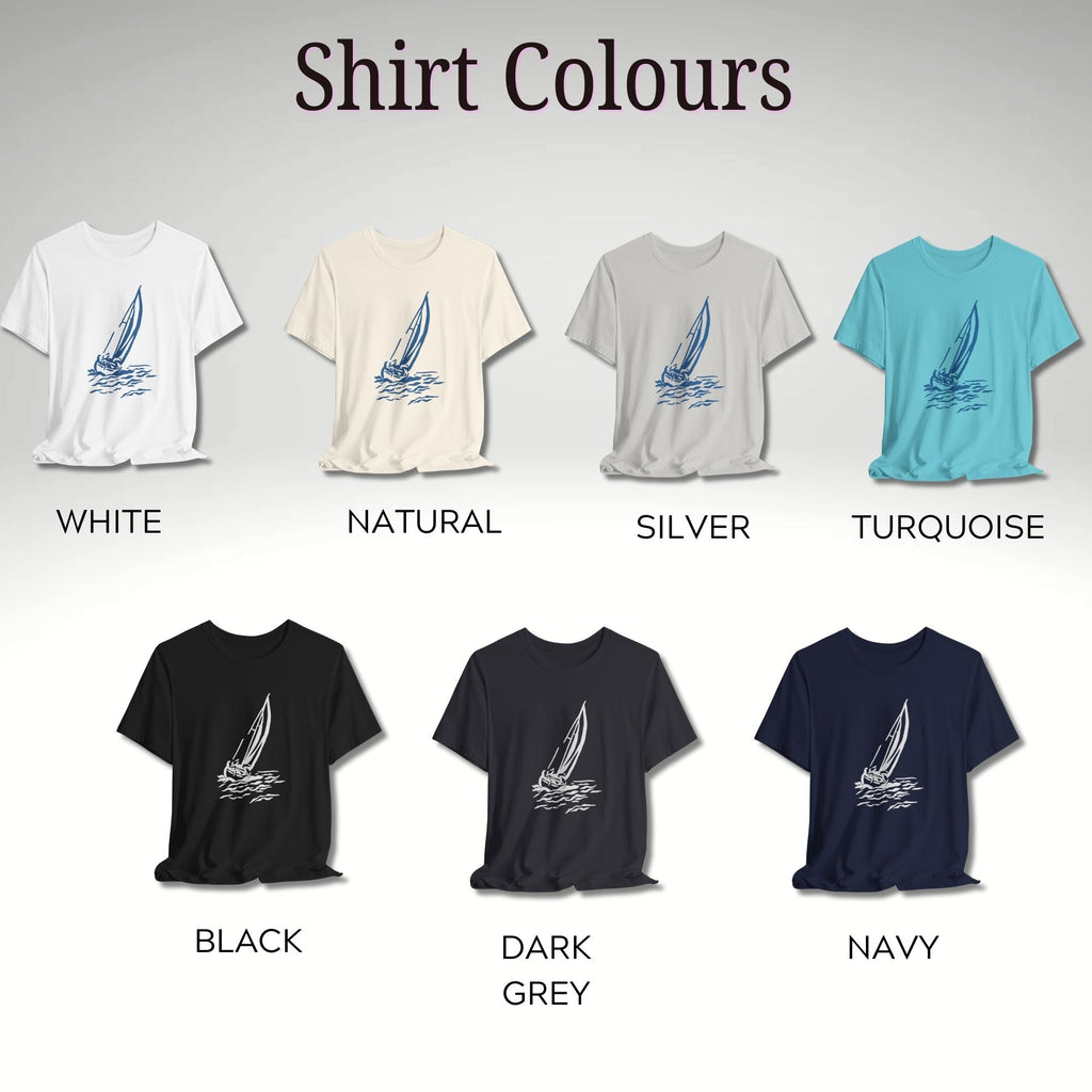 Line Drawn Sailboat Tee