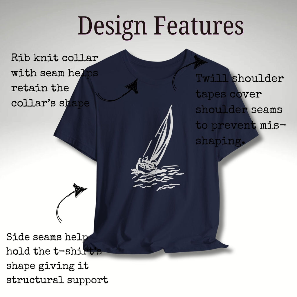 Line Drawn Sailboat Tee