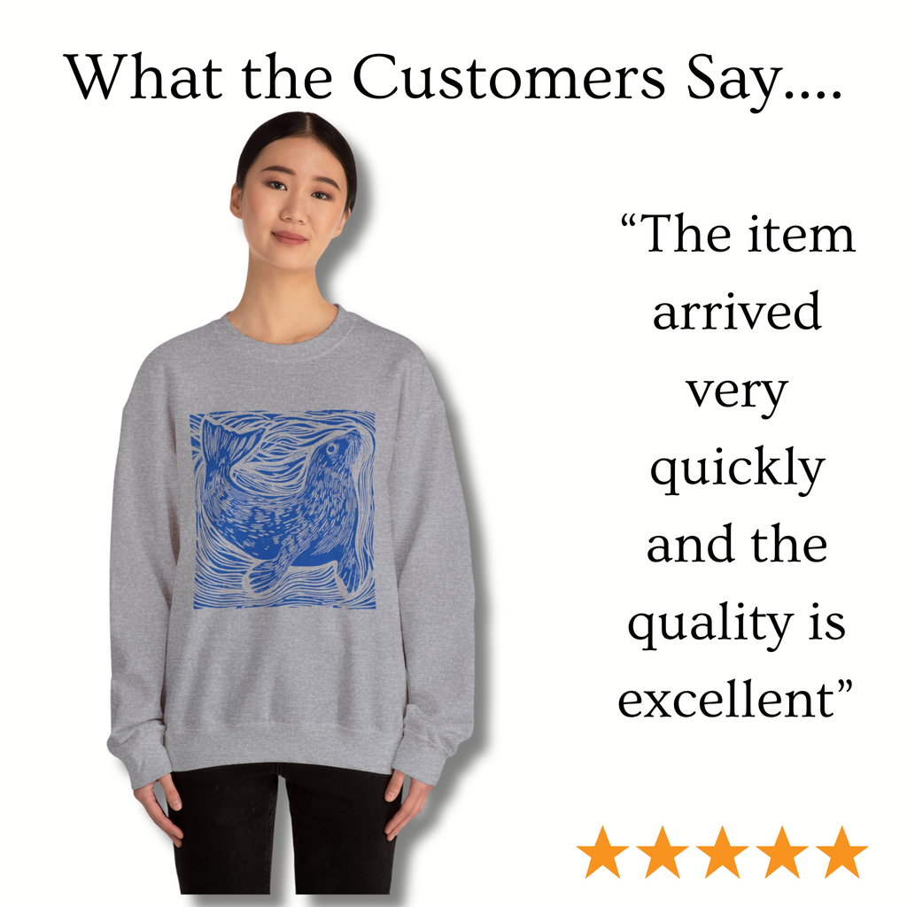 Curious Seal Rustic Print Sweatshirt