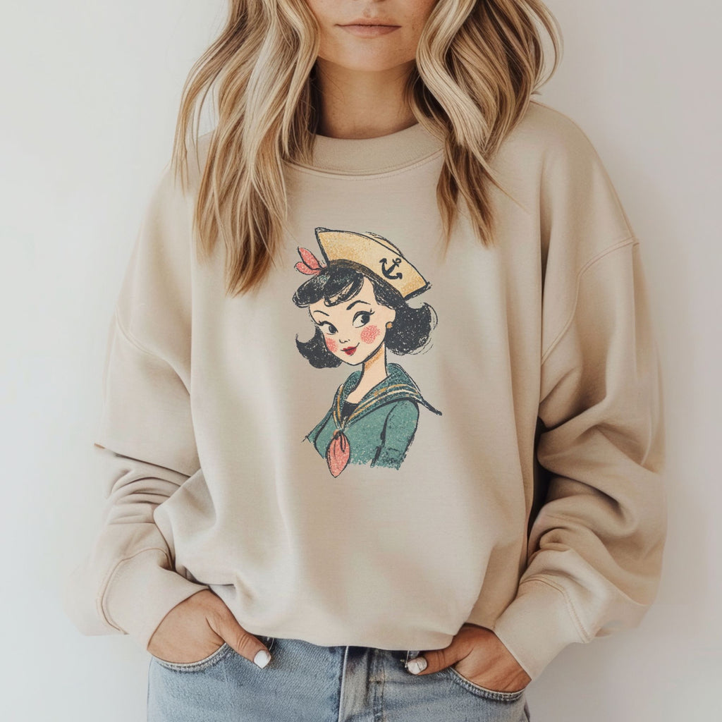 Vintage Sailor Girl Sweatshirt