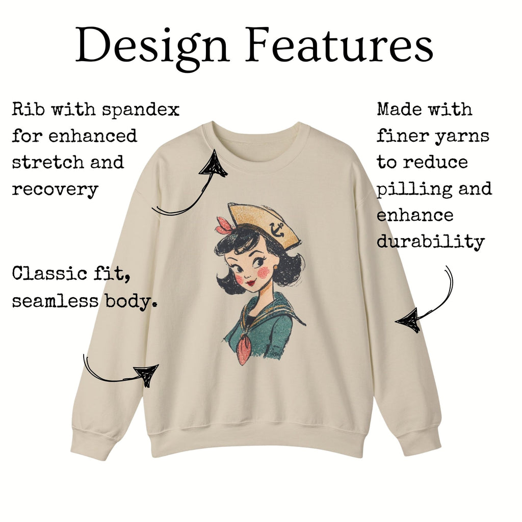 Vintage Sailor Girl Sweatshirt