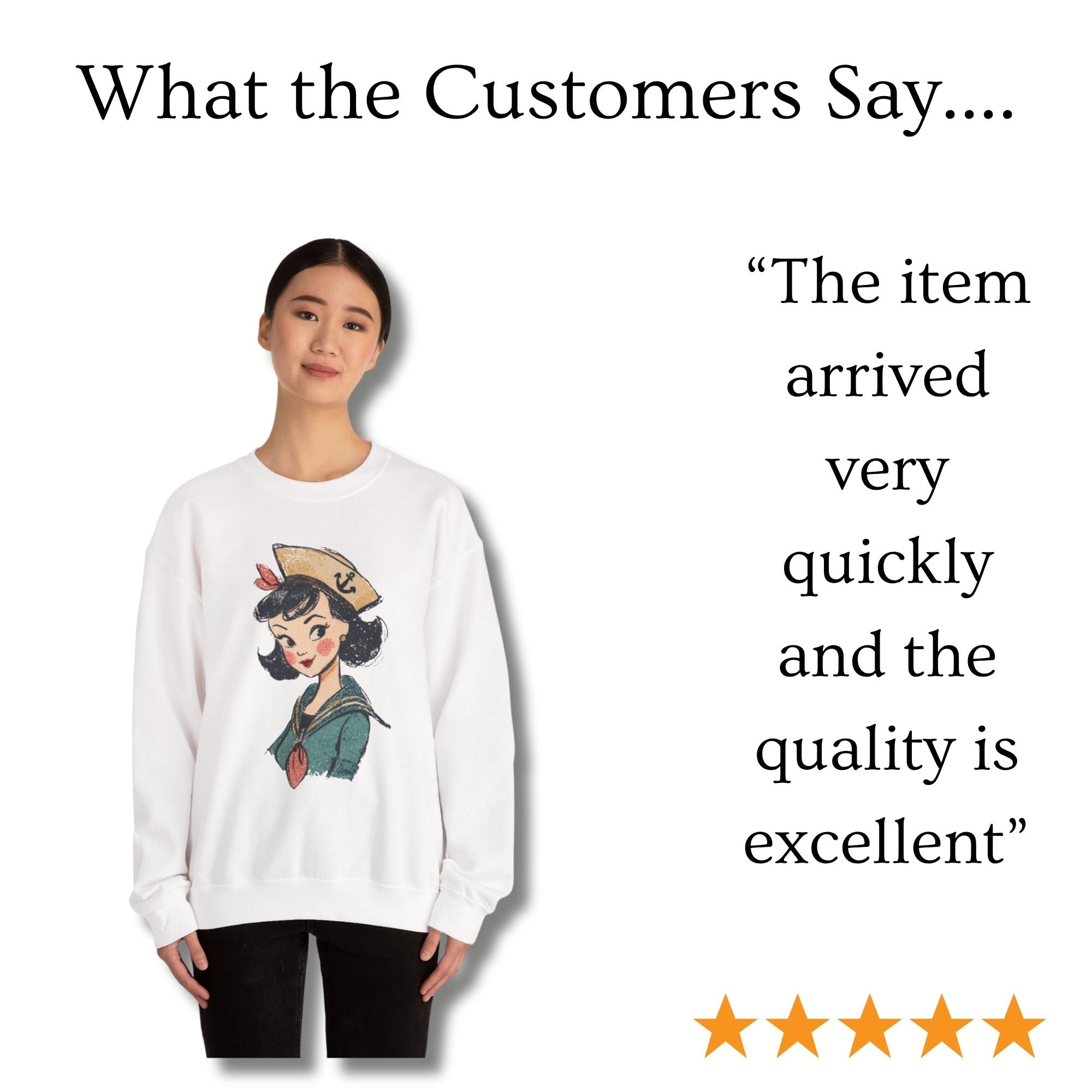 Vintage Sailor Girl Sweatshirt