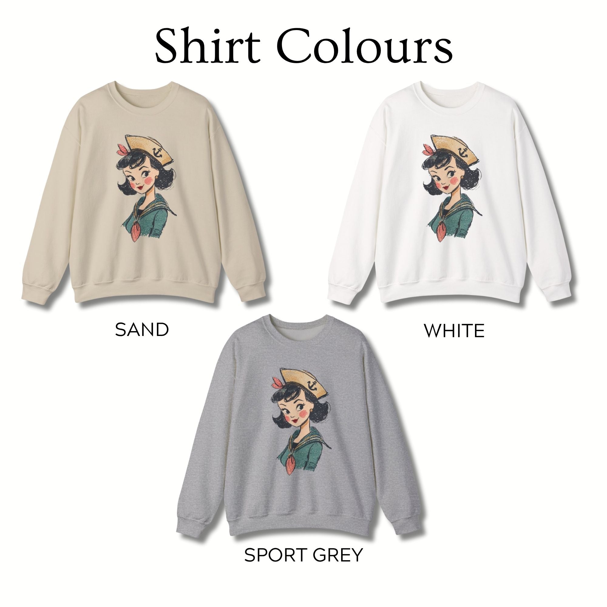 Vintage Sailor Girl Sweatshirt