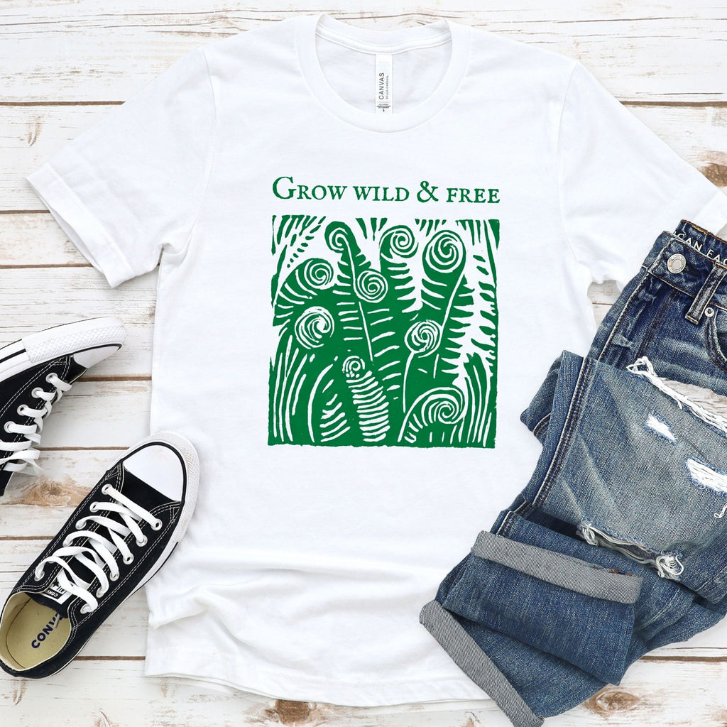 ‘Grow Wild and Free’ Fern Tee