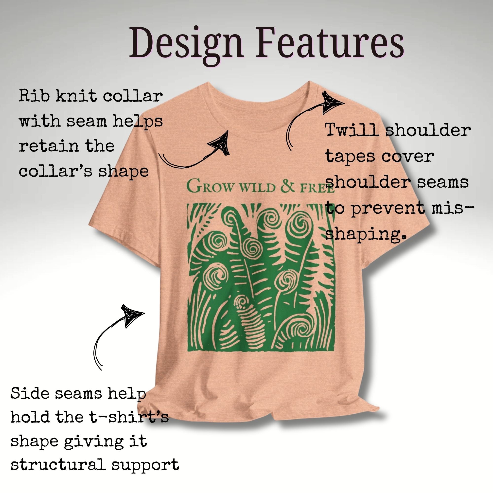 ‘Grow Wild and Free’ Fern Tee