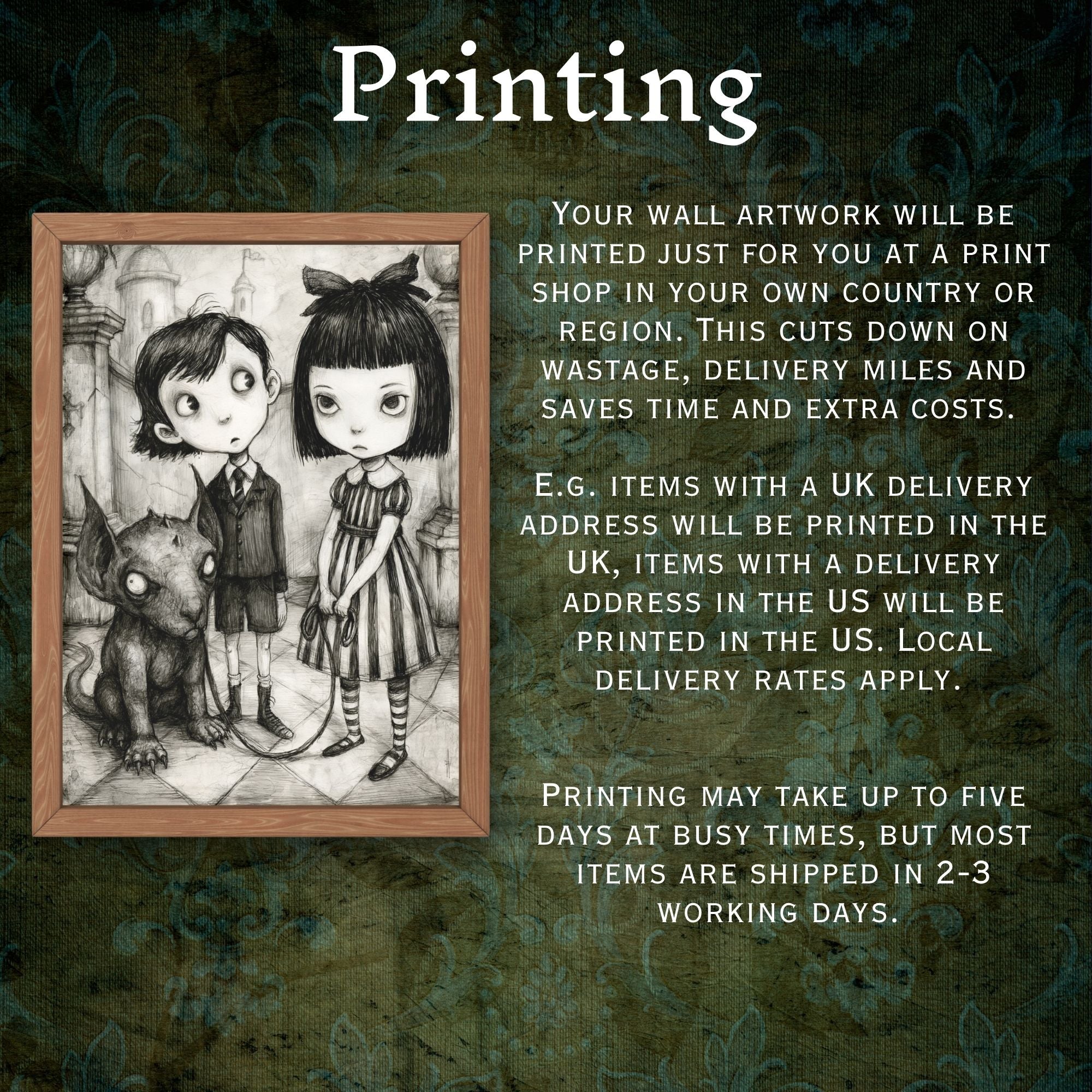 Walking the Gargoyle Print