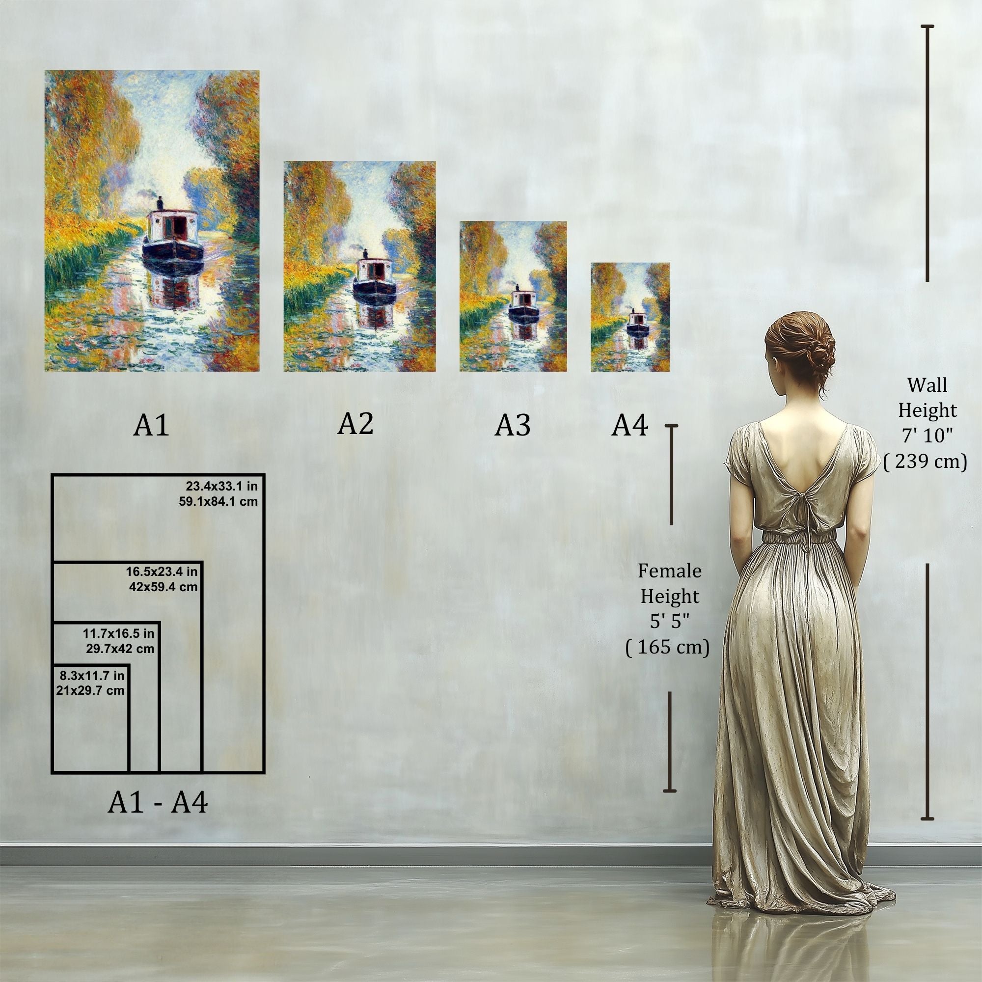 Impressionist Narrowboat Wall Art