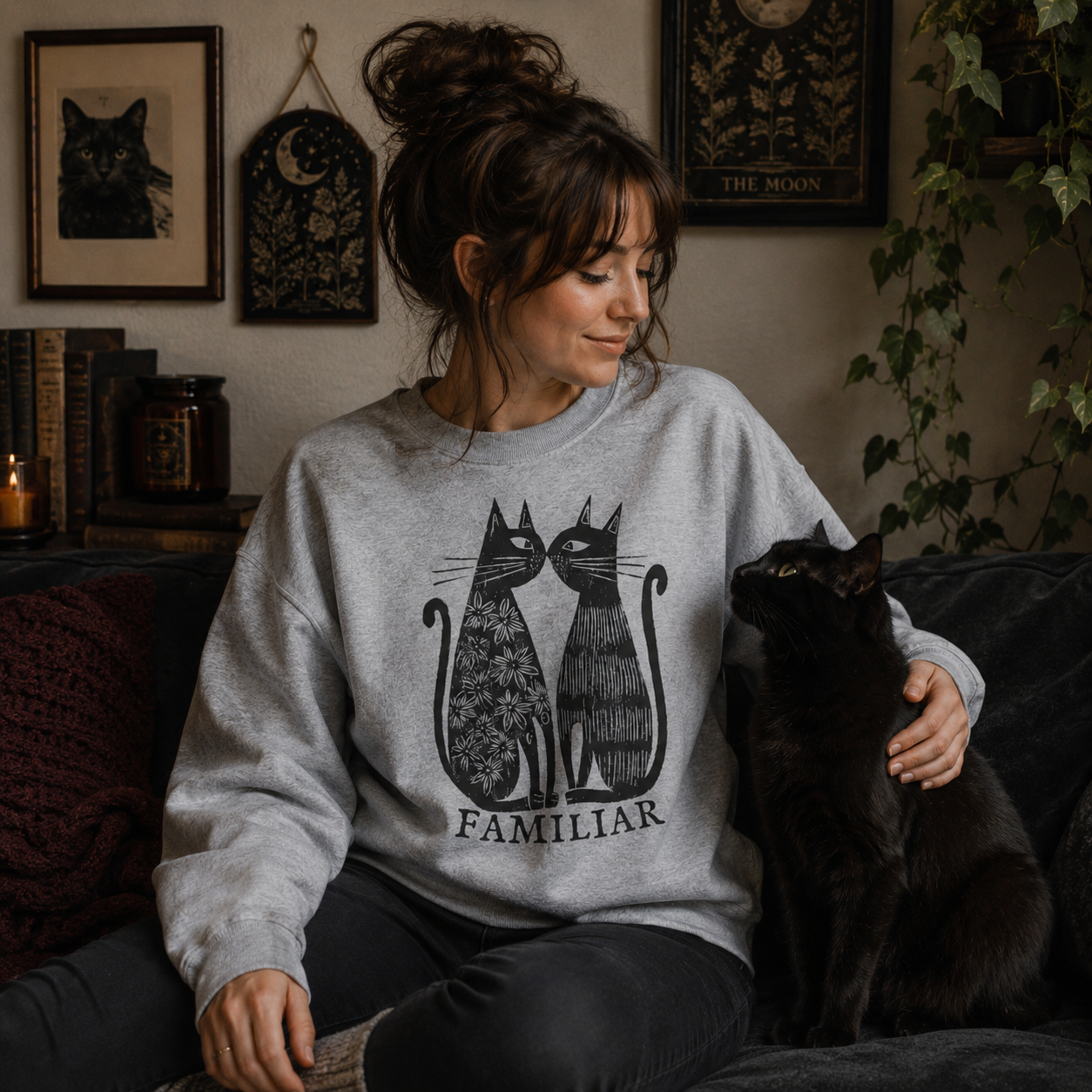 Familiar Cats Sweatshirt