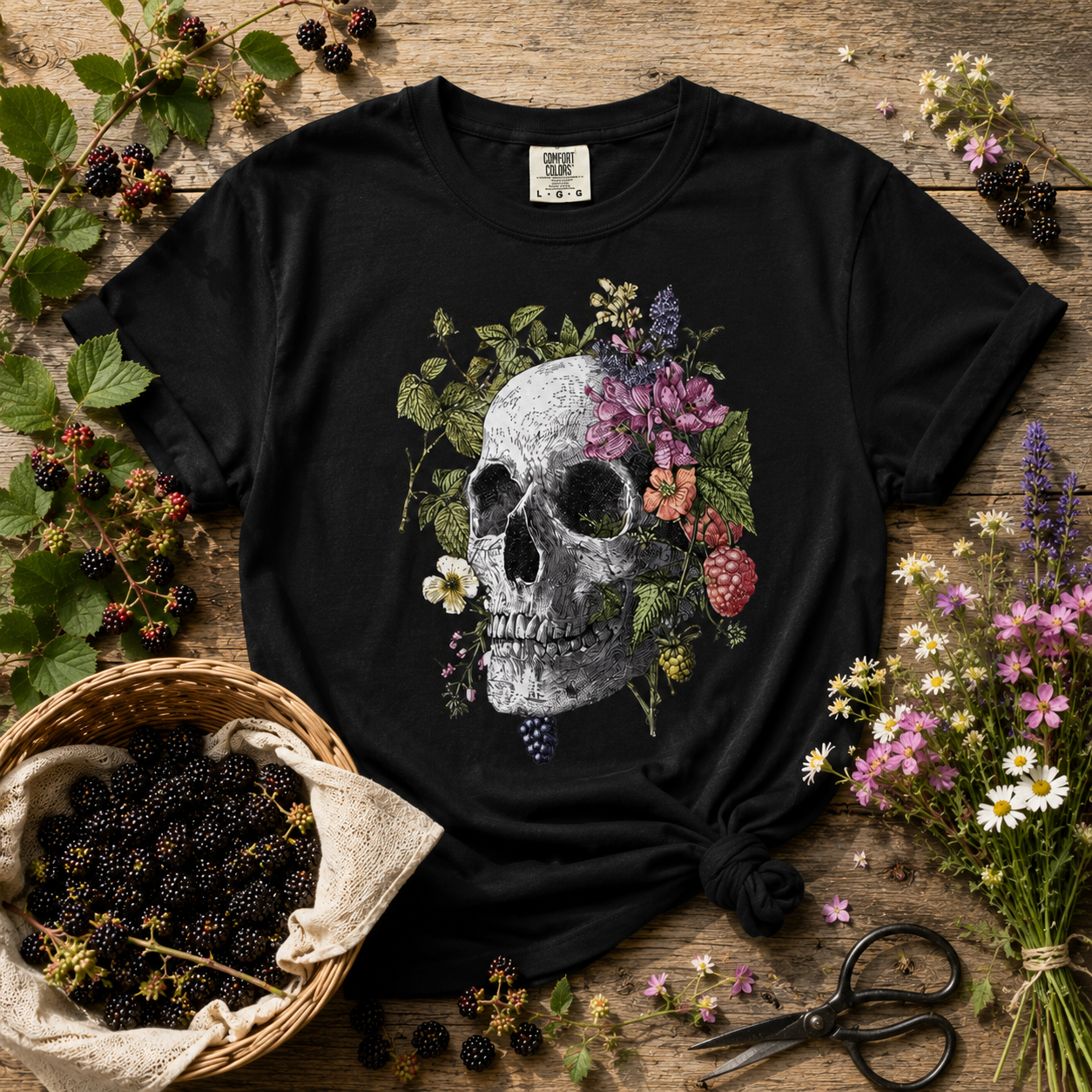 Autumn Botanicals Skull Tee