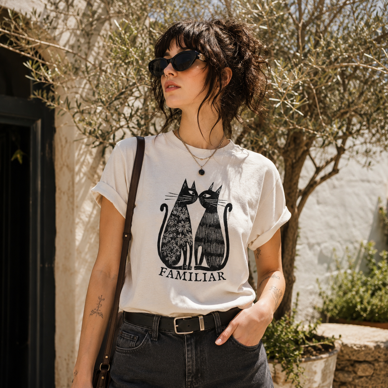 Familiar Cats Tee