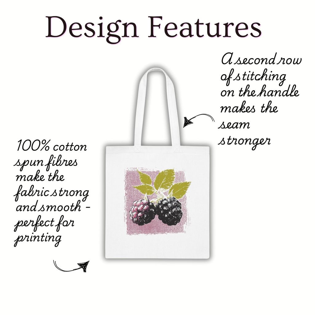 Blackberry Cotton Tote Bag